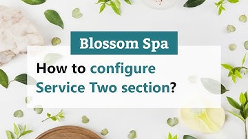 How to Configure Service Two Section | Blossom Spa WordPress Theme