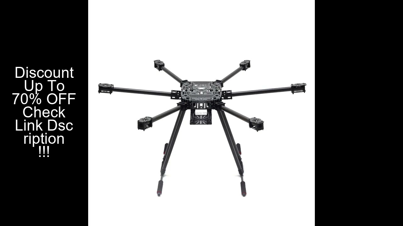 ZD850 Full Carbon Fiber ZD 850 Hexa-Rotor Frame Foldable Arm Hexacopter Frame Kit with Unflodable La