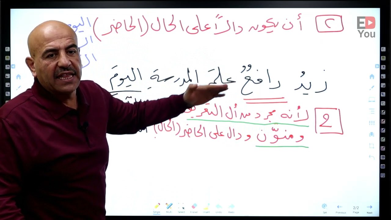 توجيهي الأردن - المنهاج الجديد - عربي تخصص - حصة 16: اسم الفاعل وعمله - أ. مصعب البحيصي