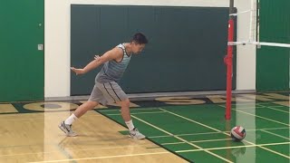 Improving Spiking Footwork (part 2/2) - How to SPIKE a Volleyball Tutorial