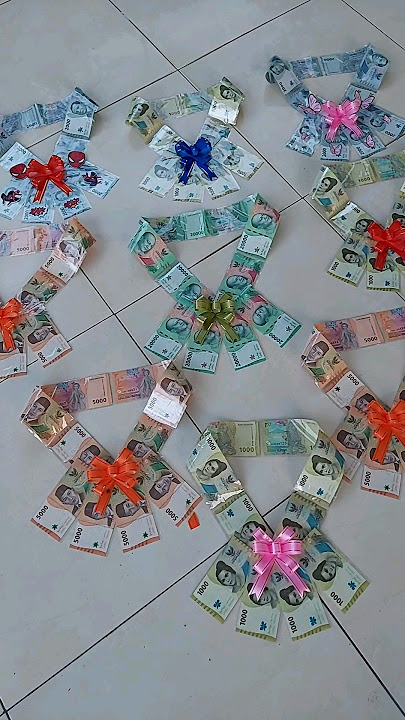 ide usaha sederhana di rumah :kaling uang hias warna warni #shorts