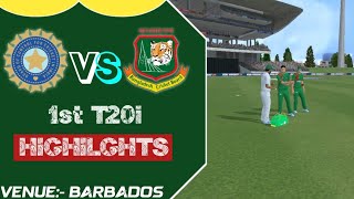 BANGLADESH vs INDIA | 1st T20i Match HIGHLIGHTS | Real Cricket Game 24