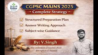 CGPSC MAINS -2025 STRATEGY WITH TIME LINE AND SOME STANDARD BOOKLIST