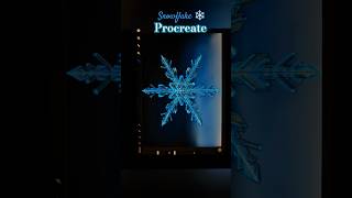 3D snowflake in procreate | iPad #subscribe #procreate #youtubeshorts #digitalart #viral #shorts