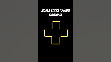 Matchstick Puzzles - Move 3 Sticks to Make 3 Squares #simplylogical #matchstickpuzzles #shorts
