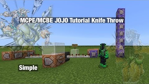 MCPE/MCBE JOJO Command Block Tutorial Knife Throw