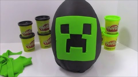 How To Make A Giant Play Doh Surprise Egg Minecraft Creeper