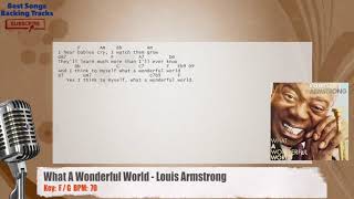 🎙 What A Wonderful World - Louis Armstrong Vocal Backing Track with chords and lyrics