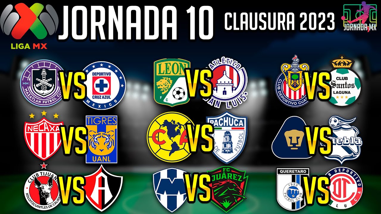FECHAS, HORARIOS Y CANALES PARA LA JORNADA 10 DE LA LIGA MX CLAUSURA ...