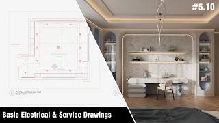 Basic Electrical & Service Drawings in Rhino  |  Kids Bedroom (5.10) | Rhino * D5 Render