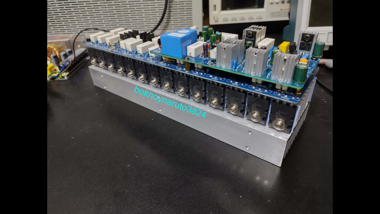 The 2kW Monster 28 Transistors Power Amplifier  8Ω  4Ω Test