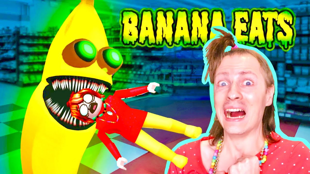 BANANA EATS : Je DEVIENS une BANANE GÉANTE PSYCHOPATHE & J'ATTAQUE les CACHÉS ! Roblox Nadège Candle