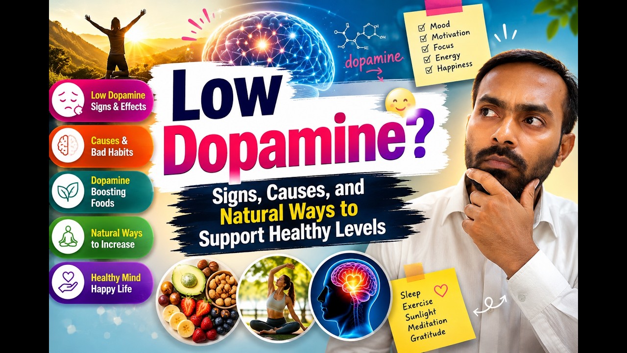 Low Dopamine? Signs, Causes & Natural Ways to Support Healthy Levels #facts #health #dopamine