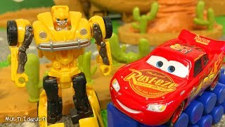 Тачки Молния Маквин Бамблби Трансформер Мультики про Машинки с Игрушками для Детей Тачки Молния Маквин Бамблби Трансформер Мультики про Машинки с Игрушками для Детей