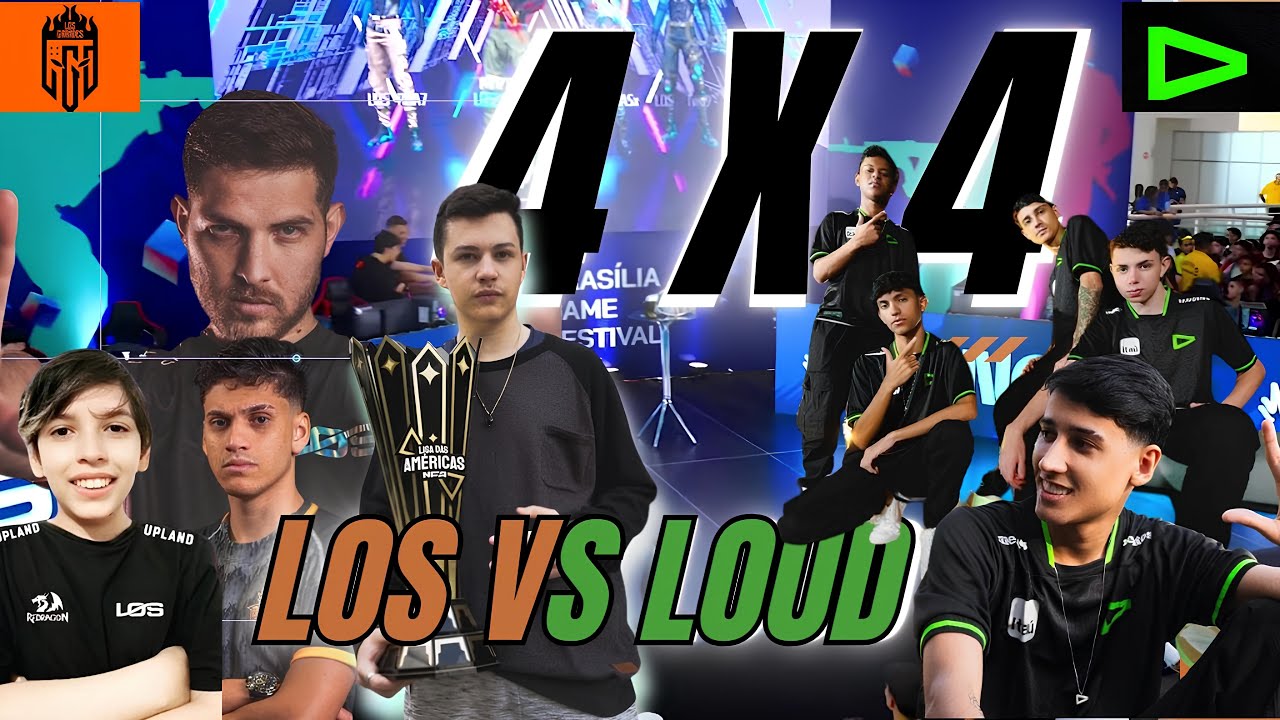 LOS GRANDES VS LOUD 🔥4X4 PRESENCIAL🔥 FREEFIRE 
