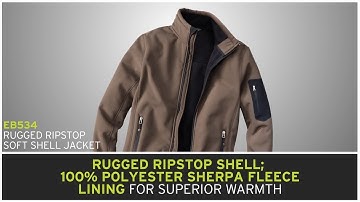 Eddie Bauer Rugged Ripstop Soft Shell Jacket - Custom Embroidered Fleece by Promotions Now