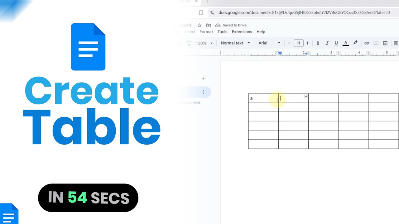 How to Create Table on Google Docs [easy] - YouTube