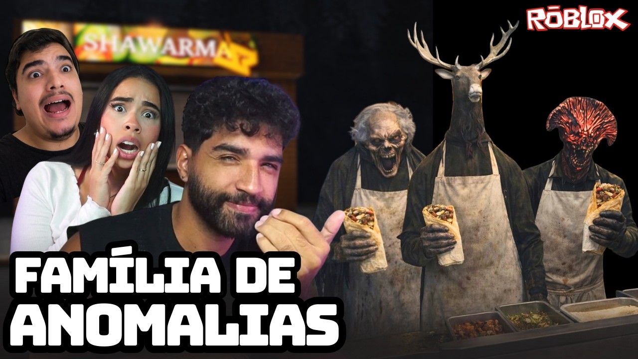 VIRAMOS UMA FAMÍLIA DE ANOMALIAS NO NOSSO QUIOSQUE SHAWARMA DO TERROR! | Roblox