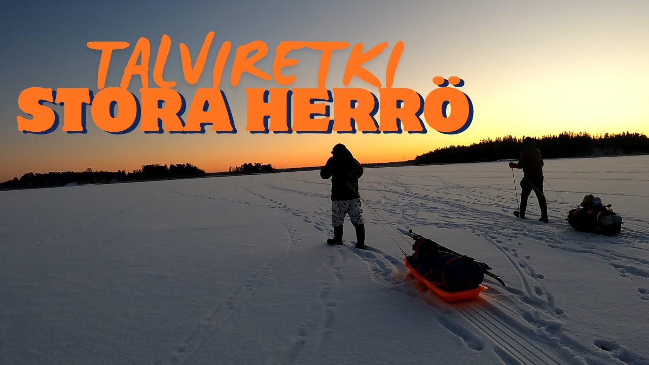 Talvieräretki Espoon ulkosaaristossa – jäitä pitkin Stora Herröön