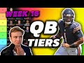 Quarterback Rankings & Tiers | Week 16 Fantasy Football