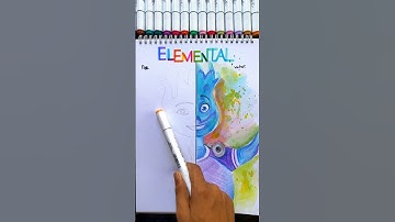 Drawing Lake Ripple and Ember Lumen from Elemental 💖 Part 1 #art #elemental #drawing #anime