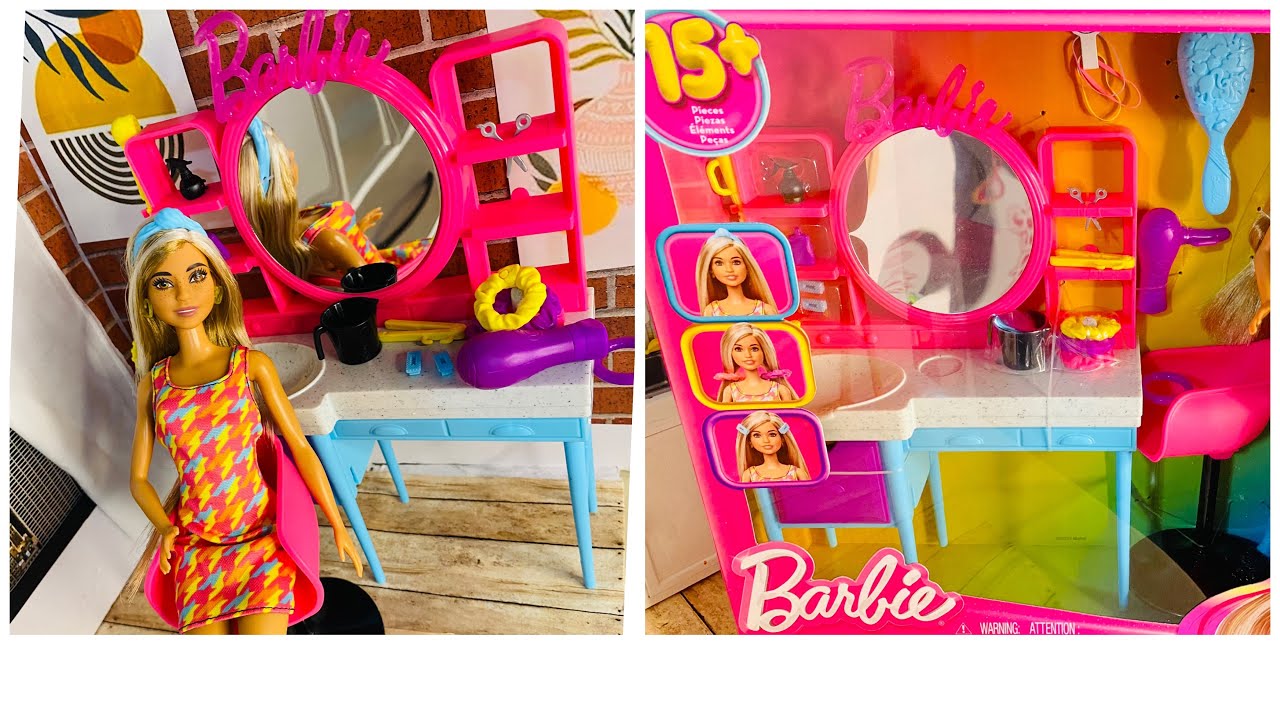 Barbie Doll And Hair Salon Playset, Color-change Hair : Target