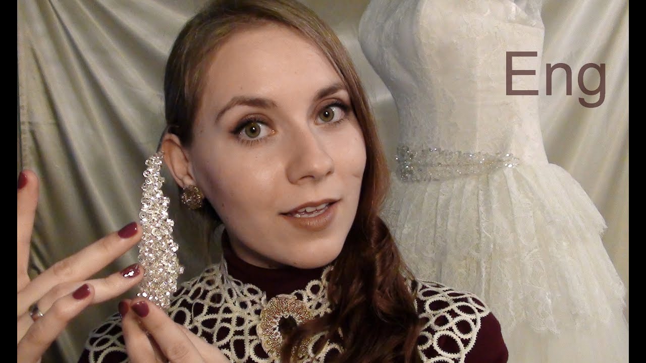ASMR  in English. PERSONAL STYLIST in WEDDING SALON. Russian ACCENT. Soft talking. Role-play.