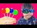 손가락 가족 노래 유아를위한 교육 비디오 Learning Colors With Treasure hunt Lolipop Candy KidsLine