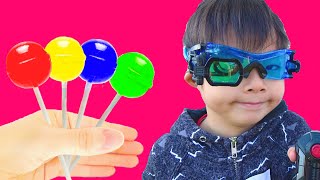 손가락 가족 노래 유아를위한 교육 비디오 Learning Colors With Treasure hunt Lolipop Candy KidsLine