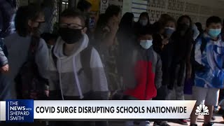 Covid surge wreak havoc in school districts around the country