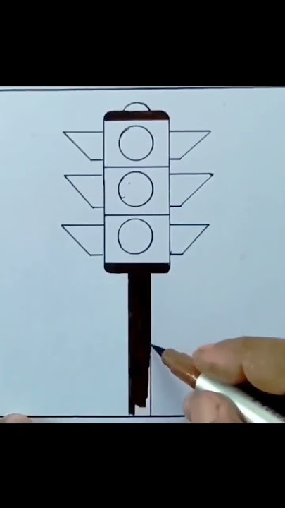 Traffic signal drawing/Traffic light drawing/ #Shorts