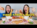 BIRRIA RAMEN &amp; TACOS 🌮 MUKBANG + NewJeans GIVEAWAY!