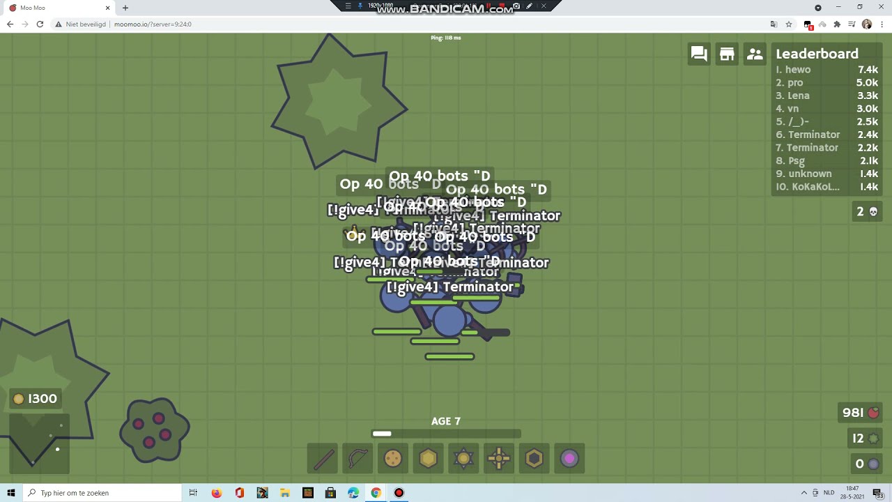 moomoo.io Op 40 bots op!!