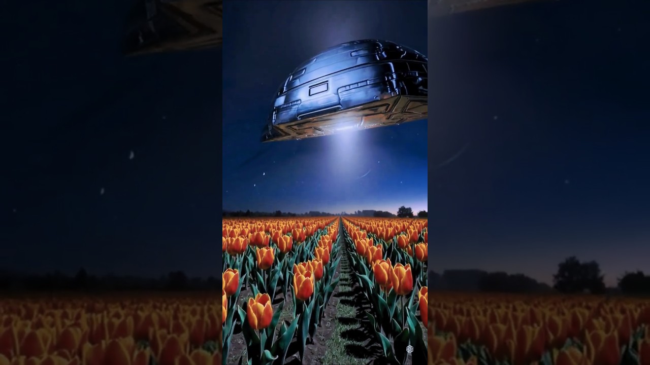 Tulip Fields Spaceship Landing V2 