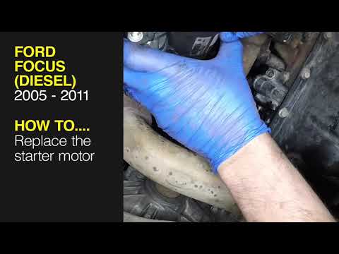 Ford Focus (2005 - 2011) Diesel - Replace the starter motor - YouTube