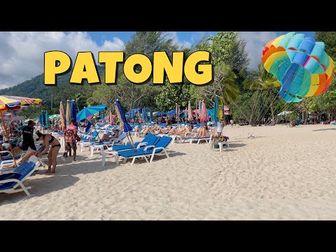 【🇹🇭 4K】Walking Tour of Patong Beach, Phuket: Travel Destination in Thailand
