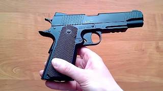 Пневматический пистолет Gunter P1911 (обзор, отстрел по скорости и кучности, цена)