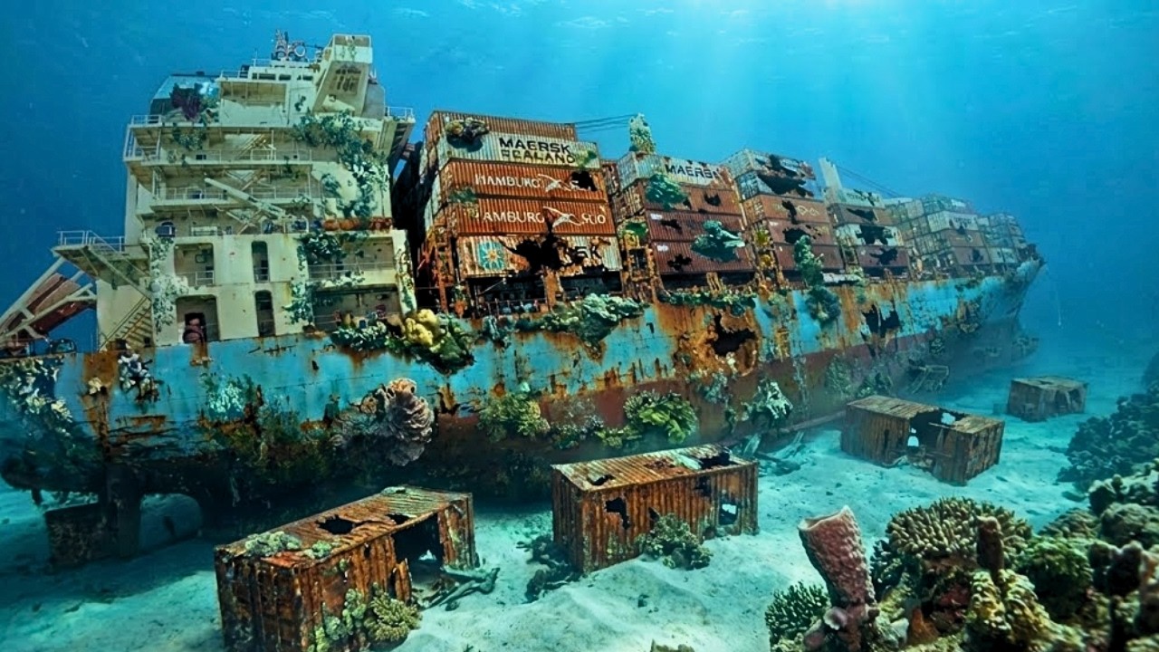 Exploring an Intact Freighter on the Ocean Floor