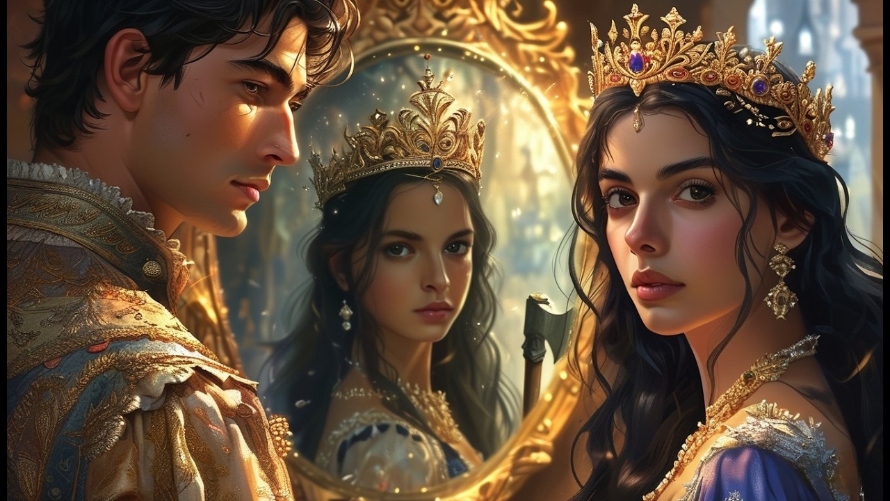 القصة الشيقة والممتعة الحطاب والمرآة العجيبة مرآة الجمال والقلوب النقية