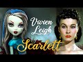 I MADE A STUNNING VIVIEN LEIGH AS SCARLETT O&#39;HARA DOLL / Monster High Doll Repaint by Poppen Atelier