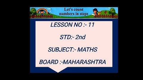 Std- 2nd, Subject:- Maths, Lesson no:-(11) Let