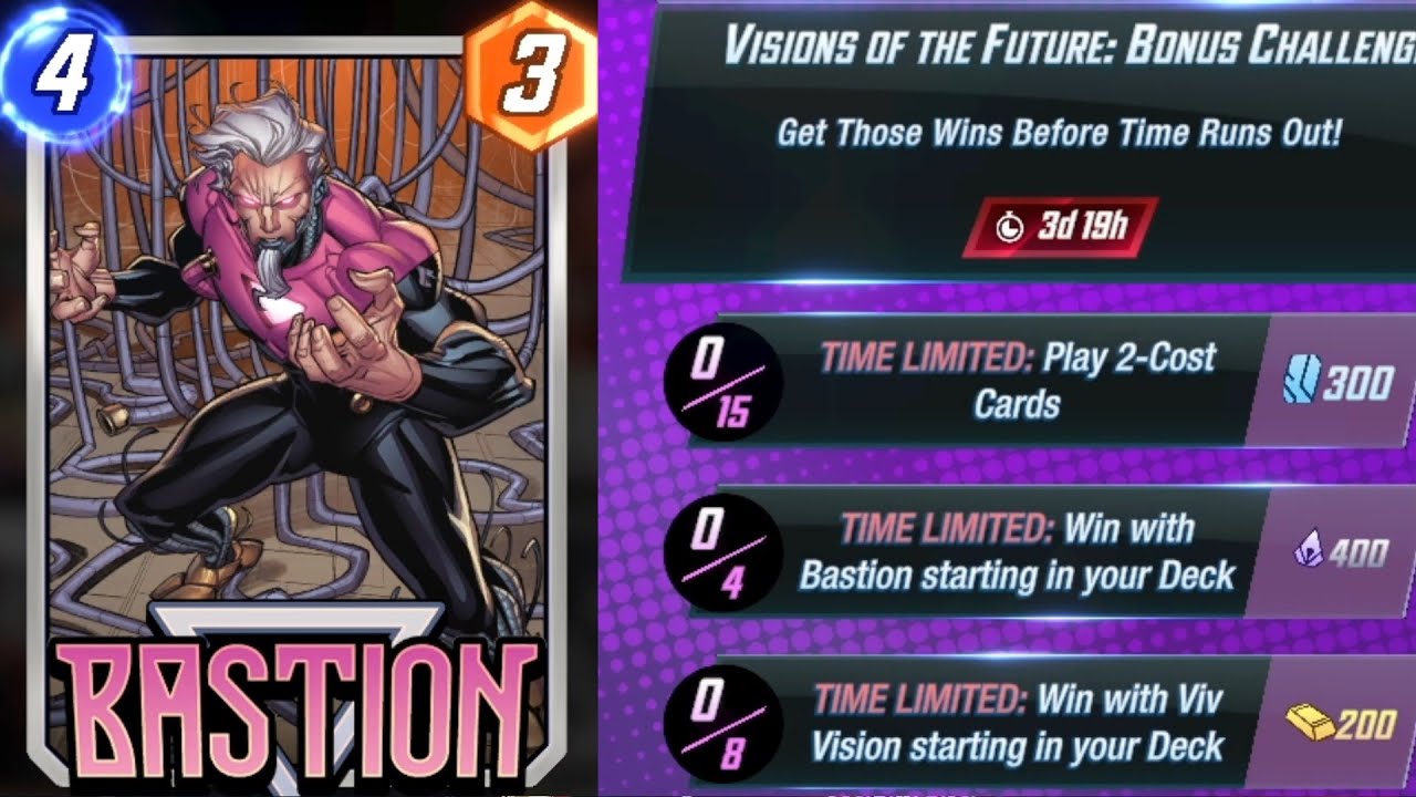 Bastion A Must Get Card & Viv Vision Weekend Event MARVEL SNAP