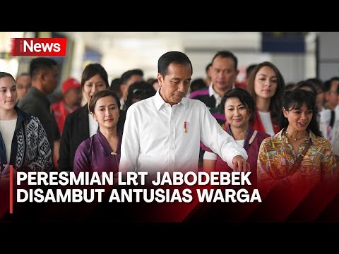 Warga Antusias Sambut Peresmian LRT Jabodebek oleh Jokowi di Stasiun LRT Cawang