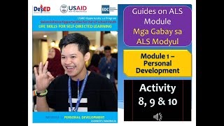 Video 117 -  Guides on Activity 8, 9, & 10 - ALS MyDev Life Skills Module 1 -  Personal Development