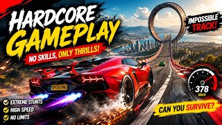 🔥 HARDCORE CAR GAMEPLAY! 🚗💨 IMPOSSIBLE STUNT TRACK | Extreme Racing Game screenshot 2