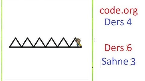#26 Code.org Ders 4 (Level 4) . Ders 6 (Sanatçı ve seğişkenler) Sahne 3-Code.org Çözümler-