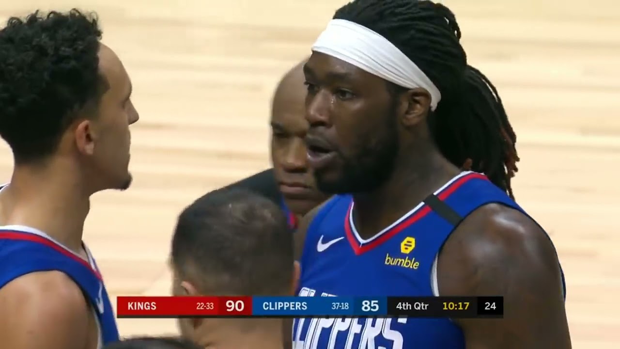 Alex Len instigates a heated exchange with Montrezl Harrell   LA Clippers vs Kings