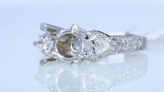 $2495 1.51CTW Platinum Engagement Ring Setting   Tampa Wholesale