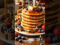 Mini Workers vs Giant Pancake Stack 🏗️ #shorts #fails
