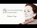 Rien ne nous est donne pour nous ecraser  christiane singer